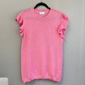 Shop The Mint Pink Knit spring sleeveless ruffle Sweater size Large